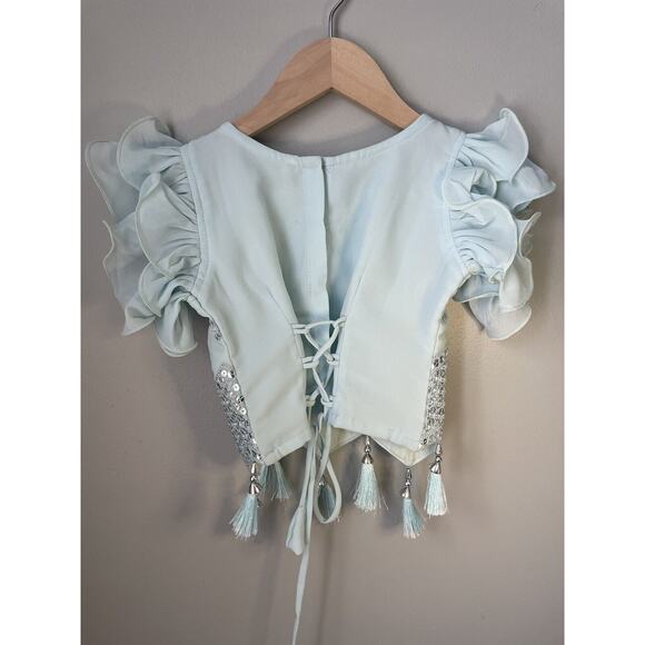 Womens Size 24 Corset, Tassel Top Made In‎ India - Picture 6 of 9